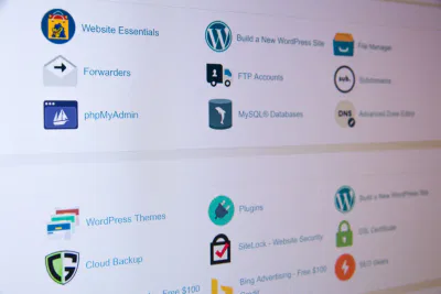 Website hosting dashboard, representing MDT's hosting and website maintenance services. - Market Design Team: Define. Structure. Expand